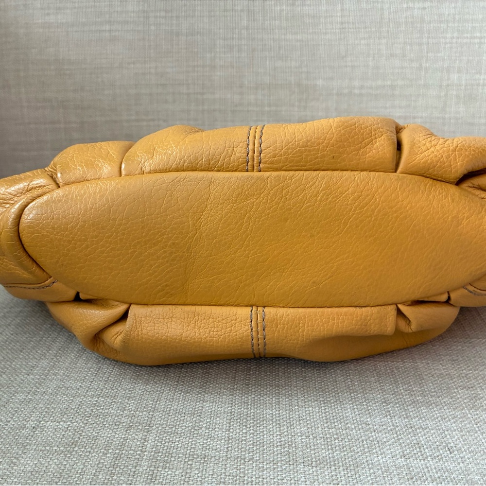 Tignanello Mustard Leather Shoulder Bag - Picture 4 of 10